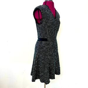 Rebecca Taylor Womens Dress Size 8 Black Sparkle Stretch Tweed Sleeveles